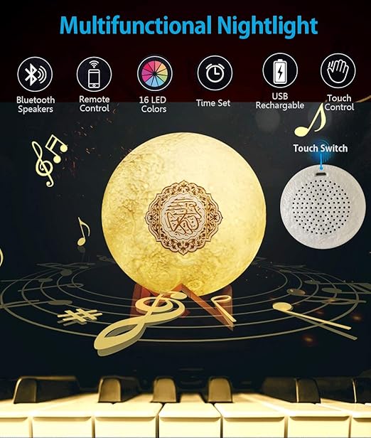 Moon Lamp Bluetooth Quran Speaker